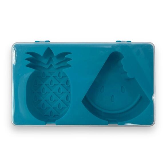 Pineapple & Watermelon Shape Ice Pop Tray Popsicle Mold & Reusable Pop Sticks - Picture 5 of 16